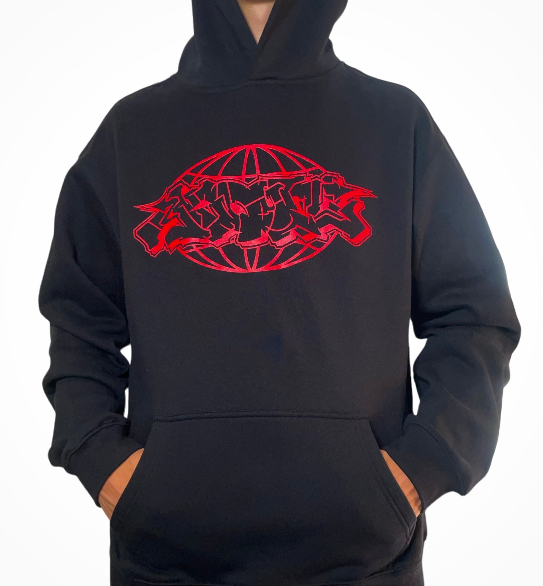 Relaxed 'Black' and 'Red' Hoodie: The Perfect Blend of Comfort and Sty ...