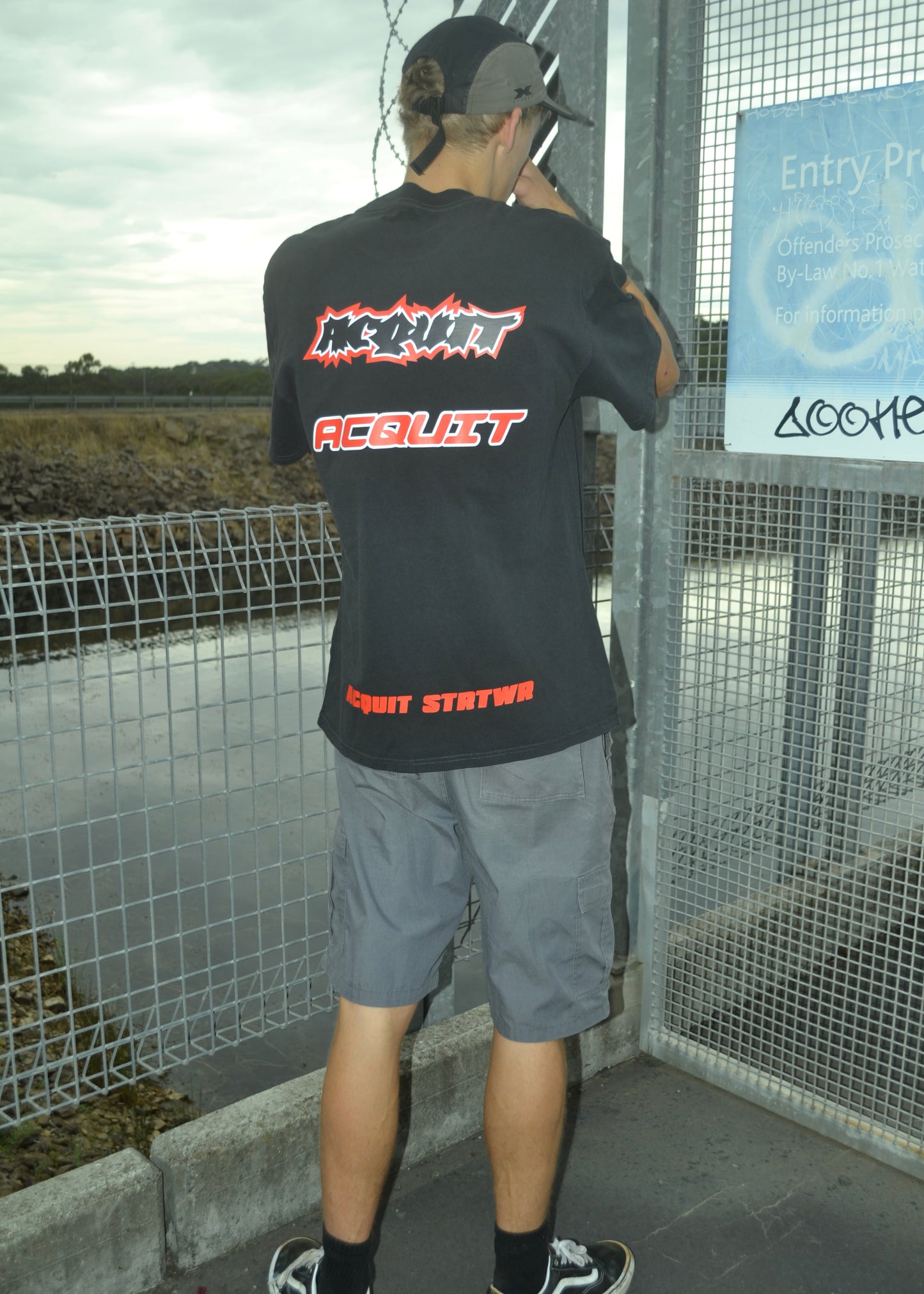 Acquit ‘Red/Black Stacked Tee’ - ACQUIT