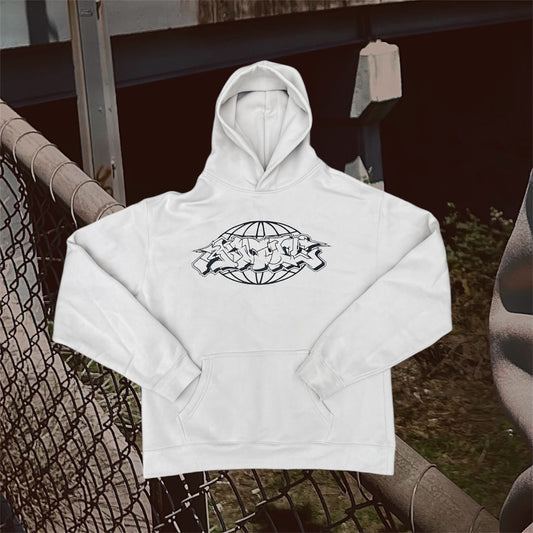 Acquit 'Bone & Black' Relax Hoodie